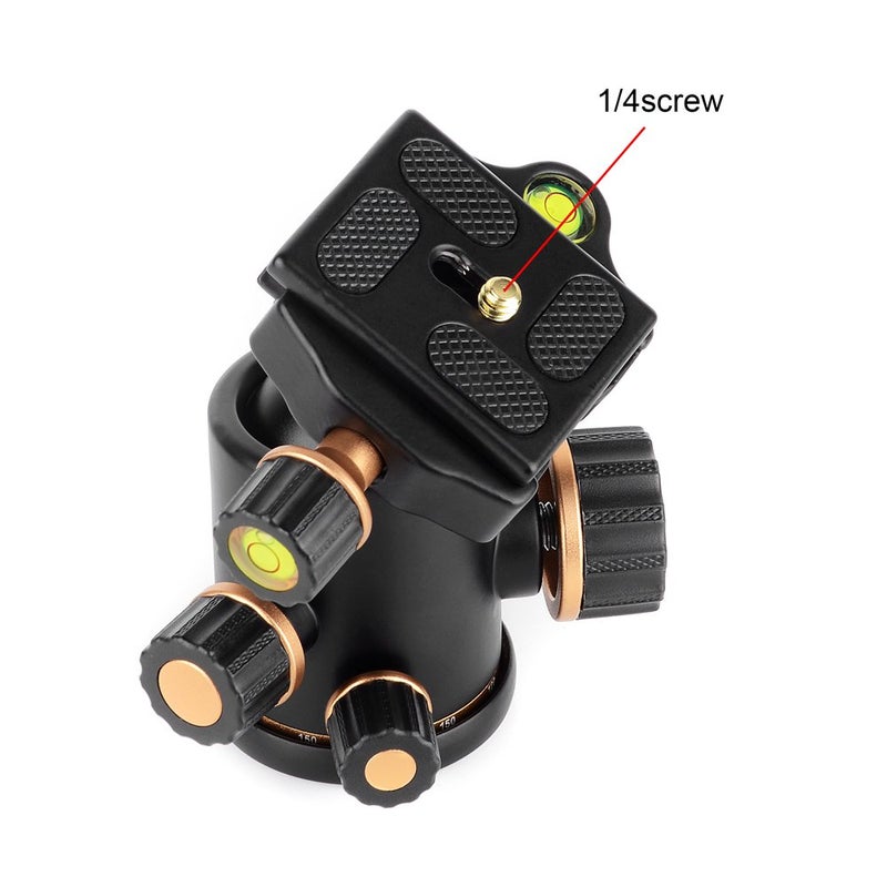 Pergear TH3 Pro DSLR Camera Tripod Ball Head, 8KG/17.6lbs Loading Capacity, 360 Degree Swivel, Metal Build Quality, Fine Tuning Damping, U-Shaped Groove Design for Easy Switching Into Vertical Mode - Image 4